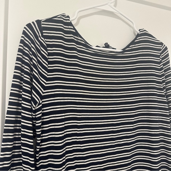 Tommy Hilfiger 3/4 Sleeve Blue White Striped Boat Neck Shirt Size Small Women’s - Picture 3 of 10